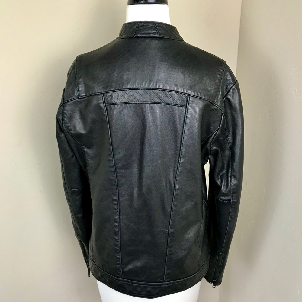 Selected Fitted Brown Leather Jacket - image 2